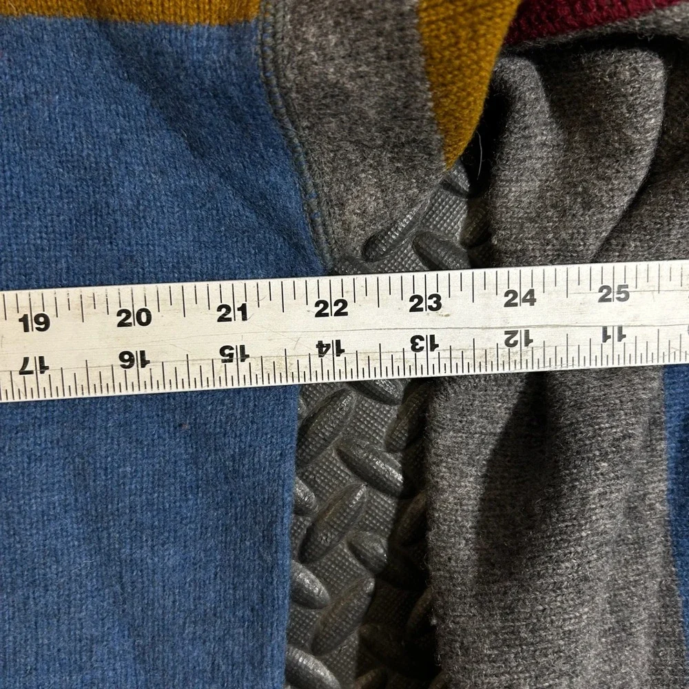 Vintage Parcours 100%‎ Lambswool Colorblock Sweater Men's L Multicolor Geometric